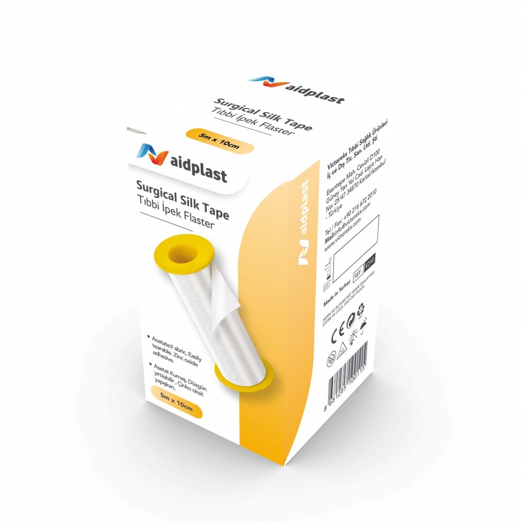 AIDPLAST SURGICAL SILK TAPE 5X9.14CM