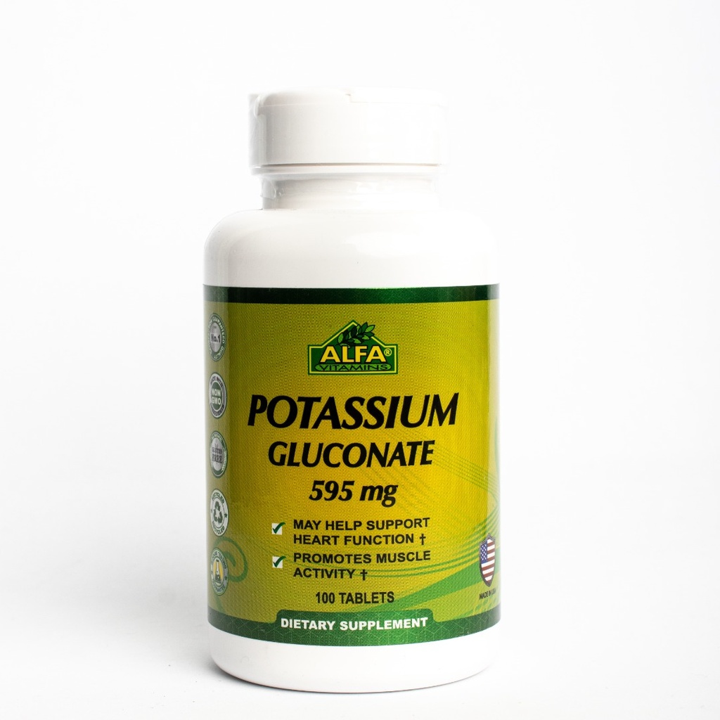 ALFA POTASIUM GLUCONATE 595MGP 100S