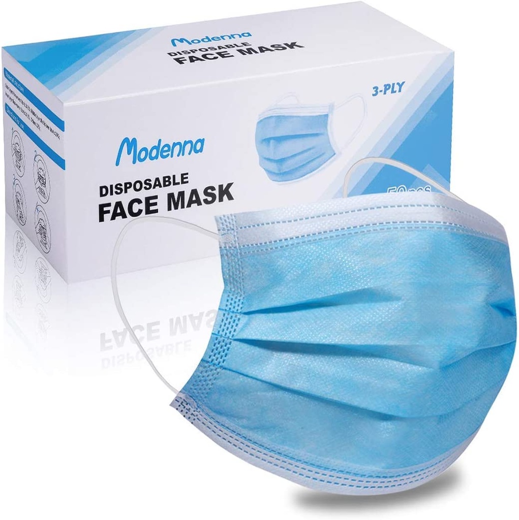 DISPOSABLE FACE MASK BLUE 50S