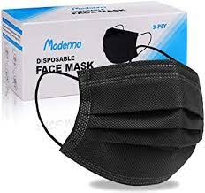 [546] DISPOSABLE FACE MASK BLACK 50S